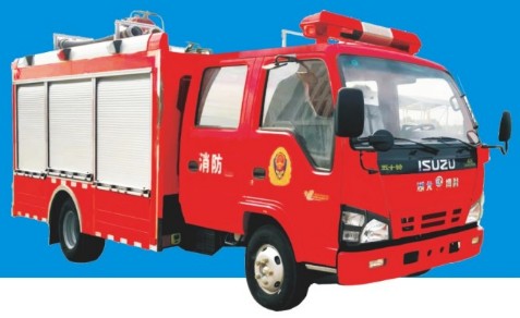 慶鈴五十鈴雙排水罐消防車
