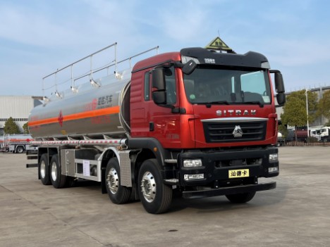 重汽汕德卡30方鋁合金運(yùn)油車,楚勝牌CSC5320GYYLZK6型鋁合金運(yùn)油車
